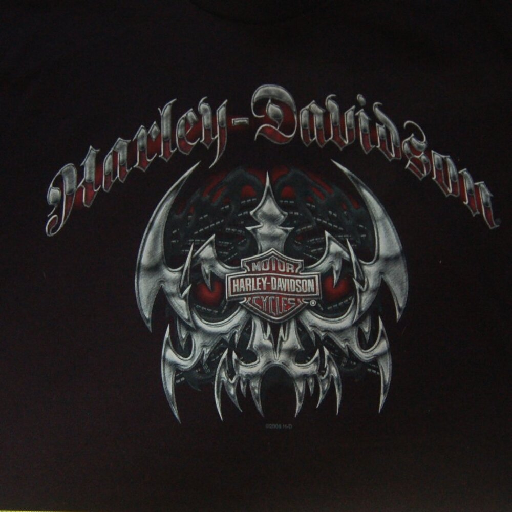 Vintage Men's Large Harley Davidson T-Shirt Black